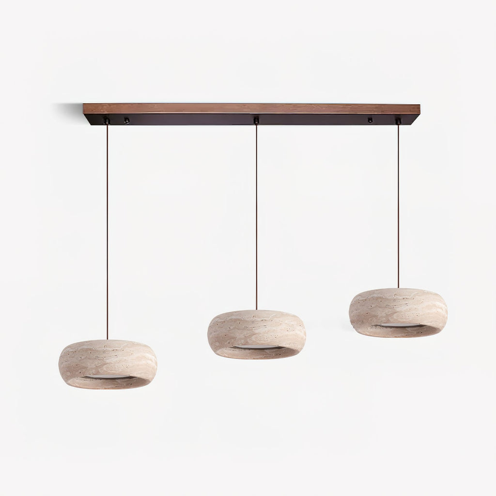 Travertine Drum Pendant Lamp