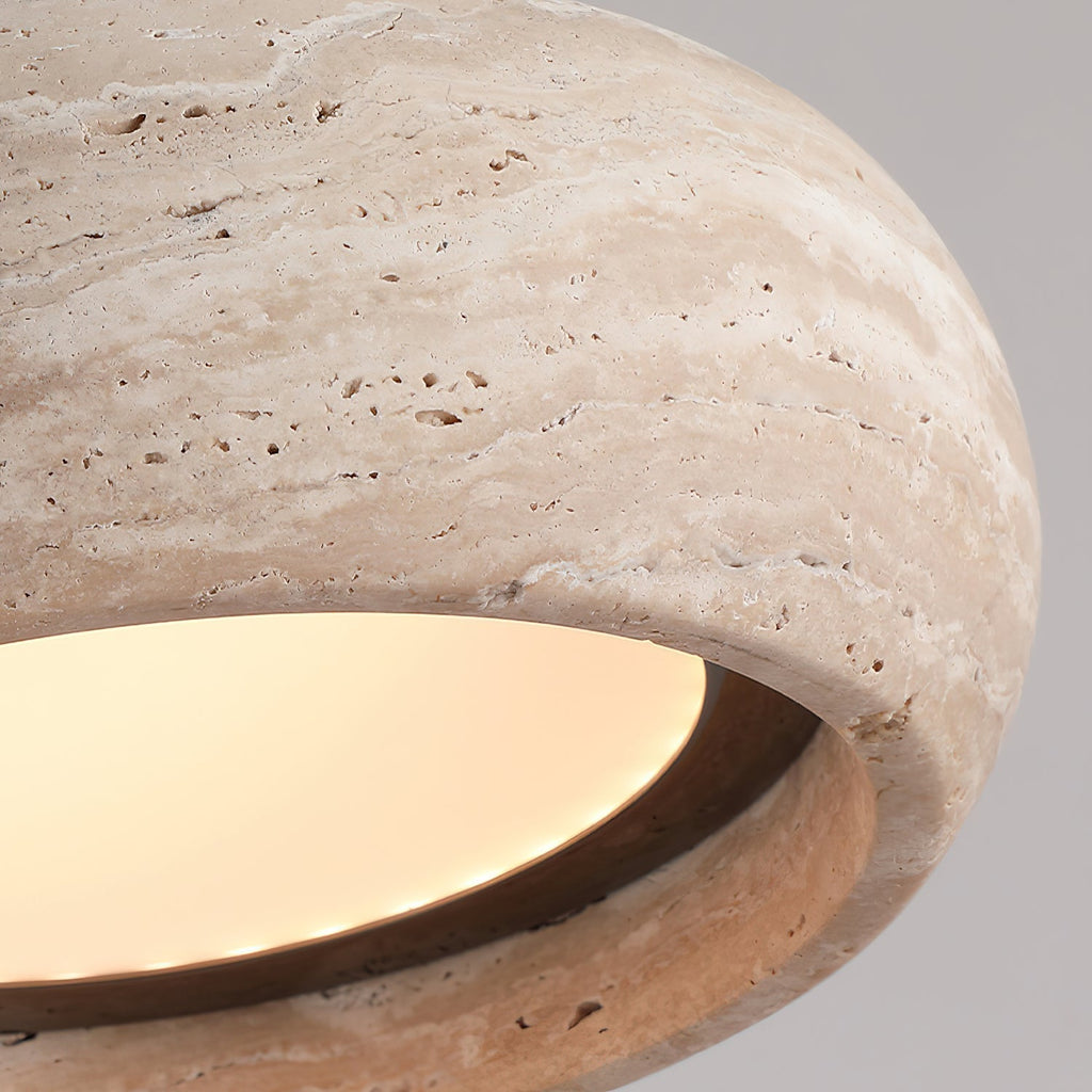 Travertine Drum Pendant Lamp