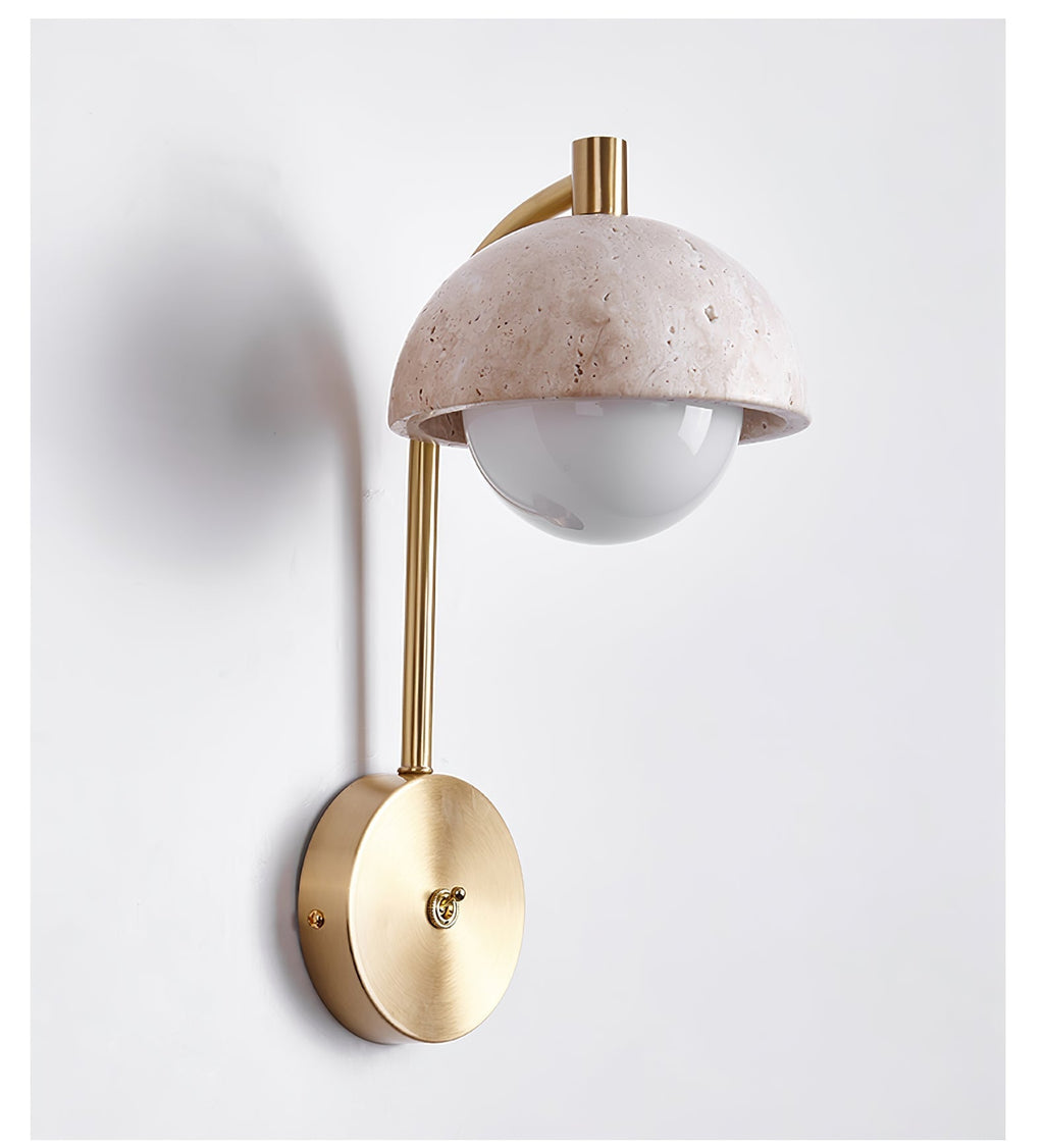 Vellum Travertine Wall Lamp