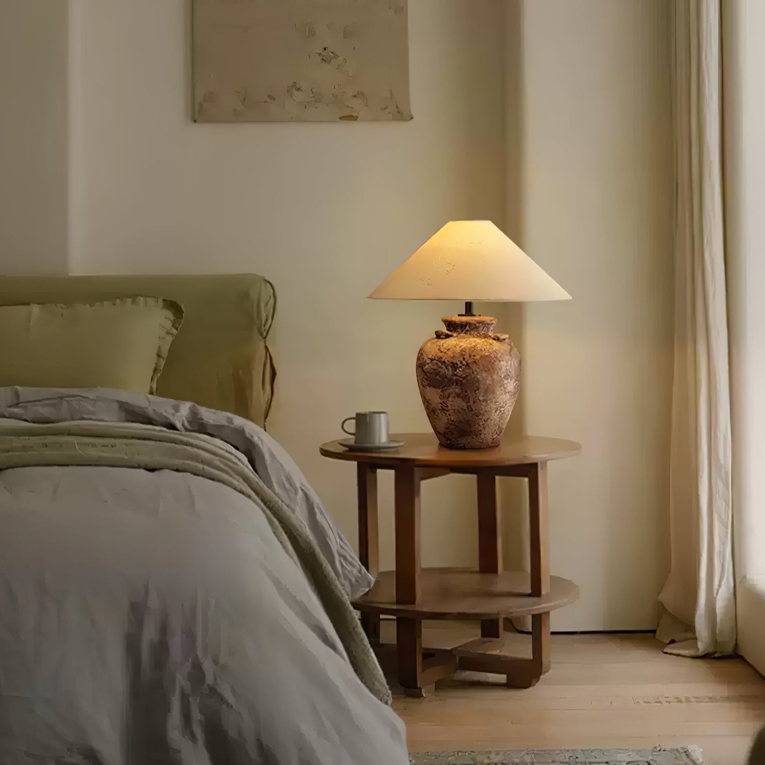 Vintage Terracotta Vase Table Lamp